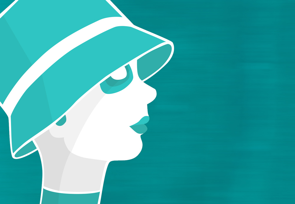 illustration women hat